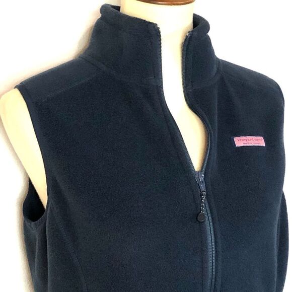 VINYARD VINES NAVY FLEECE VEST - Picture 2 of 10